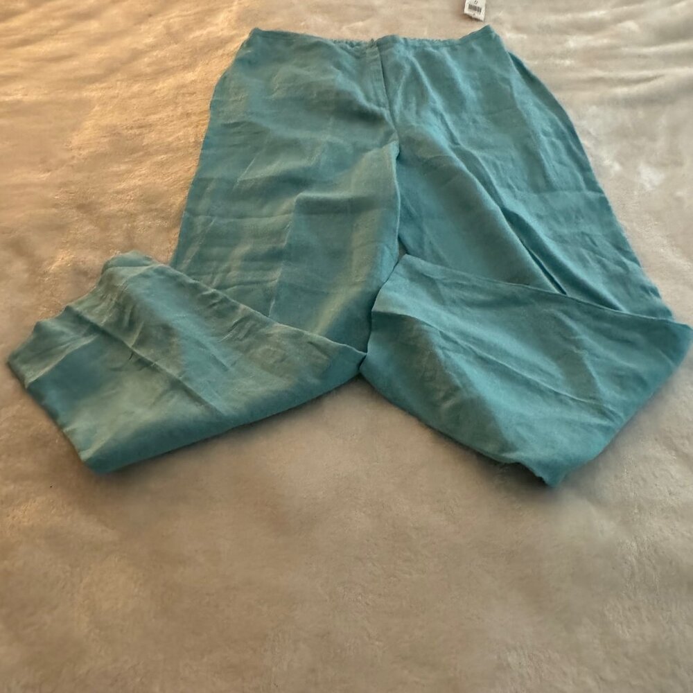 Charter Club NWT Linen Summer Two Piece Pantsuit Set Size 14 - Picture 7 of 16
